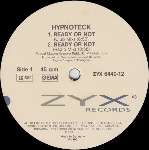 Album cover for Ready Or Not by Hypnoteck