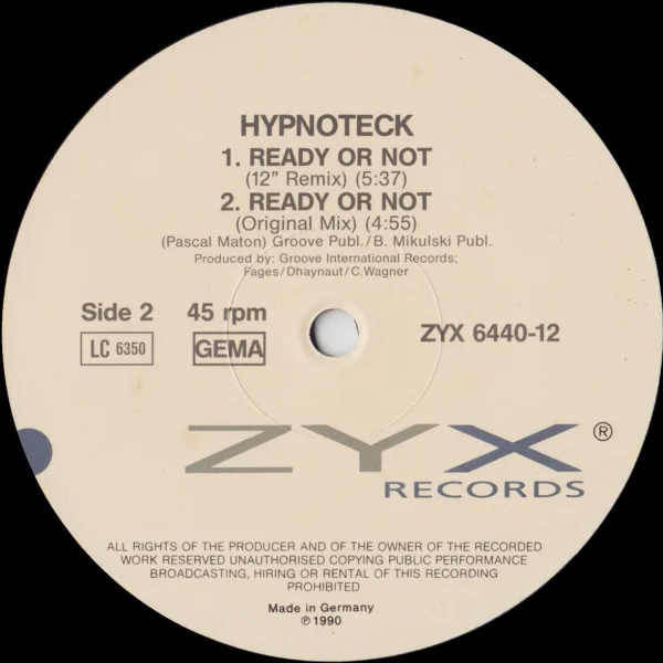 Album cover for Ready Or Not by Hypnoteck