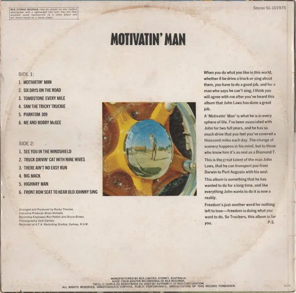 Album cover for Motivatin' Man by John Laws (3)