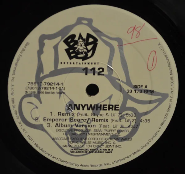 Album cover for Anywhere by 112