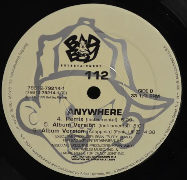Album cover for Anywhere by 112