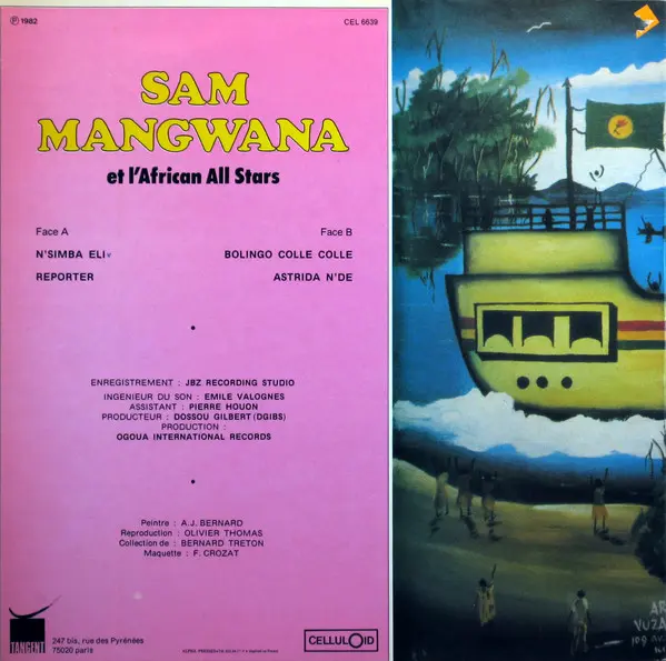 Sam Mangwana Et L'African All Stars - Sam Mangwana Et L'African All Stars, Folk, World, & Country, African, 1982 - Celluloid,