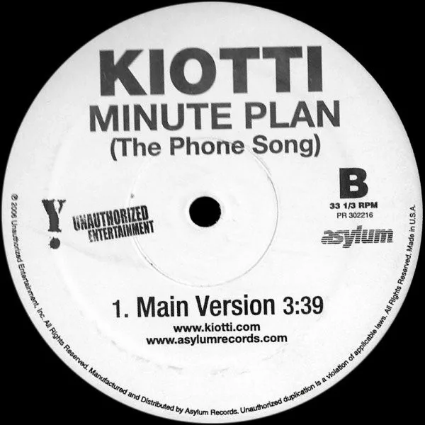 Album cover for Minute Plan (The Phone Song) by Kiotti