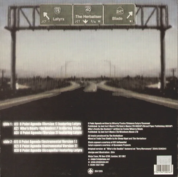 Album cover for 8 Point Agenda by Herbaliser, The Featuring Latyrx