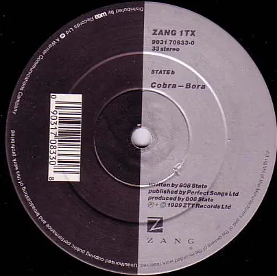 808 State - Pacific ‎– 909 (Mellow Birds Mega Edit) + Bonus Bird Beats / Cobra Bora, Electronic, Techno, 1989 - ZTT, UK, Viny