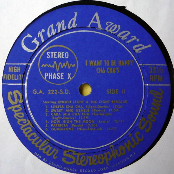 Album cover for I Want To Be Happy Cha Cha's by Enoch Light And The Light Brigade