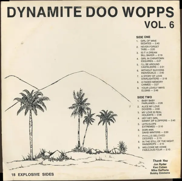 Various - Dynamite Doo Wopps - Volume 6 - 0 - Doo Wop - Dynamite Doo Wopps - Vinyl 1x LP, Compilation
