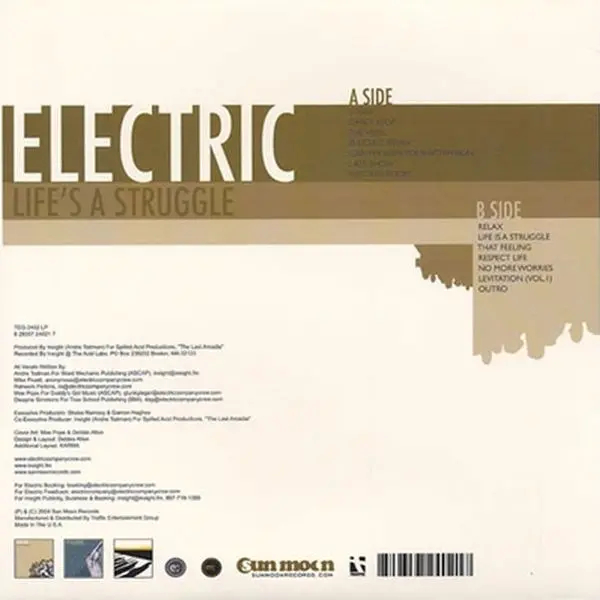 Electric Company (3) - Life's A Struggle, Hip Hop, Boom Bap, Conscious, Jazzy Hip-Hop, 2004 - Sun Moon Records, US, Vinyl 1x 