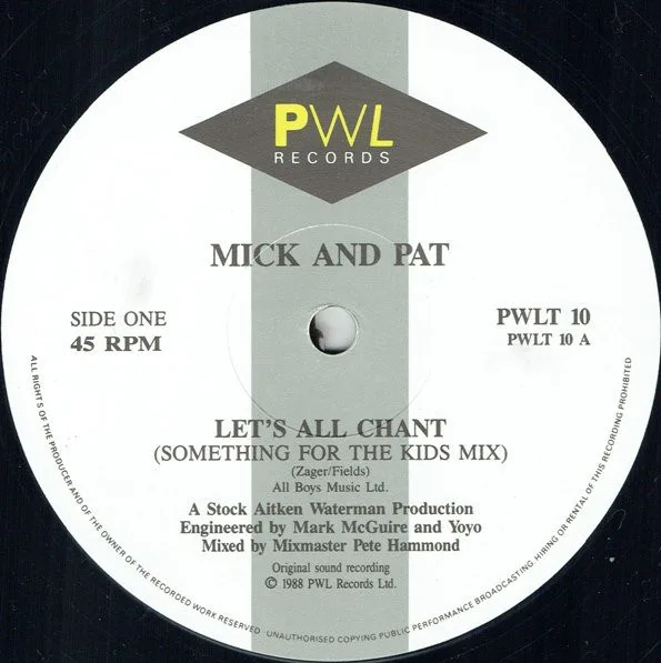 Album cover for Let's All Chant by Pat & Mick