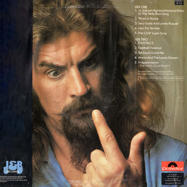 Billy Connolly - The Pick Of Billy Connolly - 1981 - Comedy, Folk, Spoken Word - J & B Records - Vinyl 1x LP, Compilation, Al