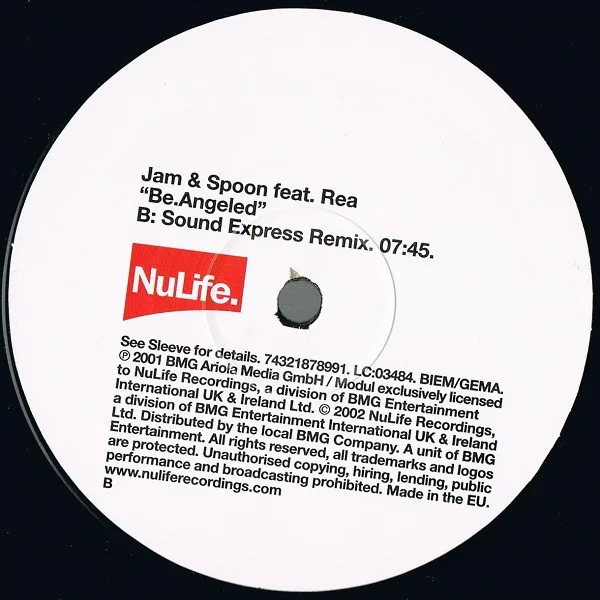 Album cover for Be.Angeled by Jam & Spoon Feat. Rea Garvey