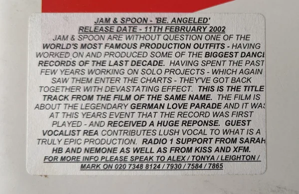 Album cover for Be.Angeled by Jam & Spoon Feat. Rea Garvey