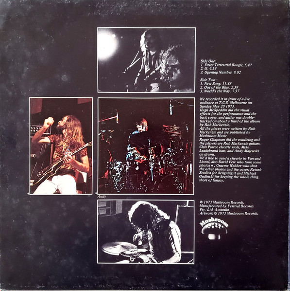 Mackenzie Theory - Out Of The Blue, Jazz, Rock, Avantgarde, Jazz-Rock, Prog Rock, Psychedelic Rock, 1973 - Mushroom, Australi