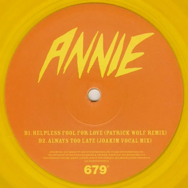 Album cover for Always Too Late by Annie