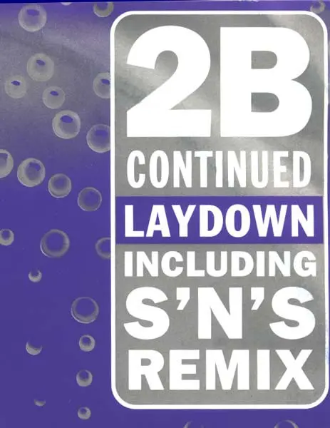 2B Continued - Laydown, Electronic, House, Techno, Trance, 1996 - Aspro, Netherlands, Vinyl 1x 12", 33 ⅓ RPM