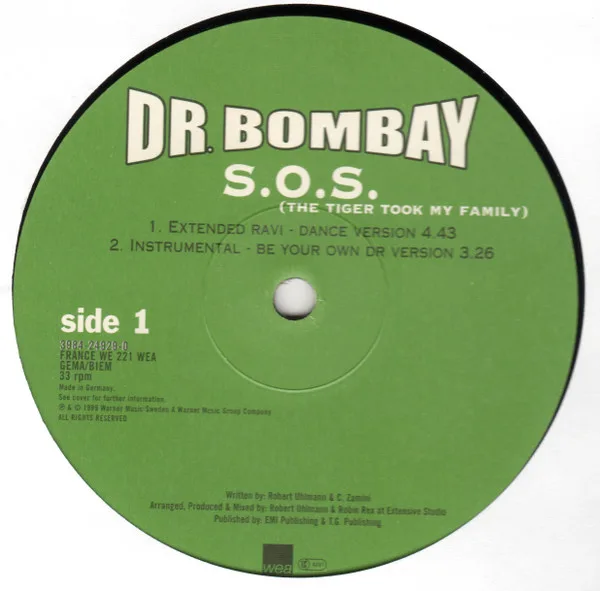 Album cover for S.O.S. (The Tiger Took My Family) by Dr. Bombay