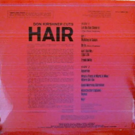 Don Kirshner Concept, The - Don Kirshner Cuts "Hair", Funk / Soul, Jazz, Pop, Rock, Easy Listening, 1969 - RCA Camden, Austra