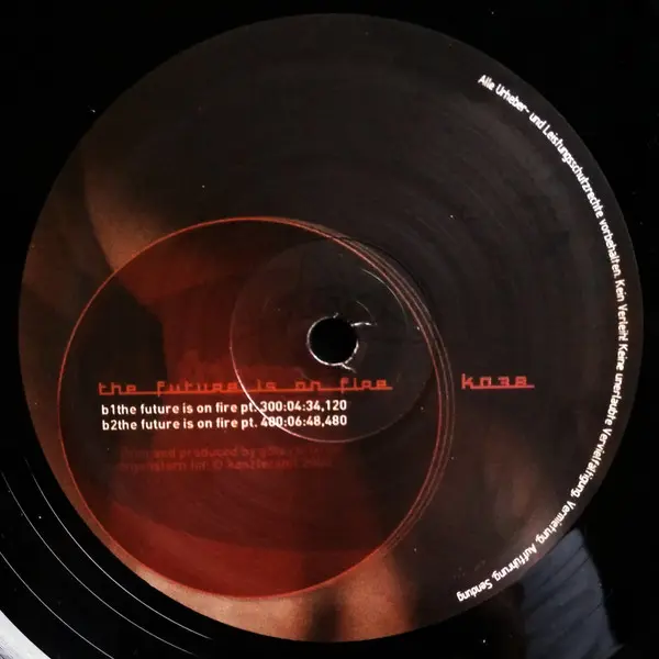 Christian Morgenstern - The Future Is On Fire, Electronic, Breaks, Techno, 2000 - Kanzleramt, Germany, Vinyl 1x 12"