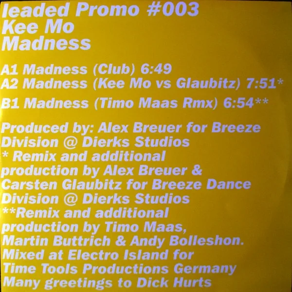 Album cover for Madness by Kee Mo