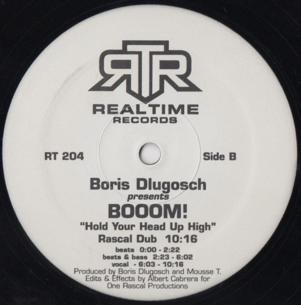 Boris Dlugosch Presents Booom! - Hold Your Head Up High, Electronic, Garage House, House, 1997 - Realtime Records, US, Vinyl 