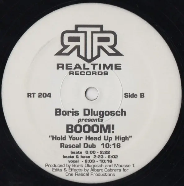 Boris Dlugosch Presents Booom! - Hold Your Head Up High, Electronic, Garage House, House, 1997 - Realtime Records, US, Vinyl 