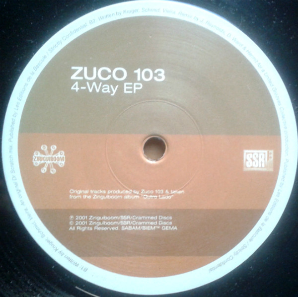 Zuco 103 - 4-Way EP, Electronic, Acid Jazz, House, UK Garage, 2001 - Ziriguiboom, Belgium, Vinyl 1x 12", EP, 33 ⅓ RPM