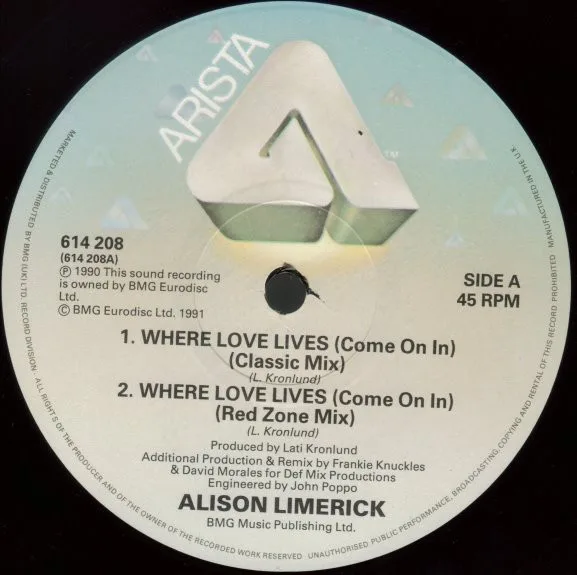 Album cover for Where Love Lives (Come On In) by Alison Limerick
