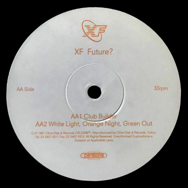 XF - Future?, Electronic, Hard House, 1997 - Paratone, Japan, Vinyl 1x 12", Single