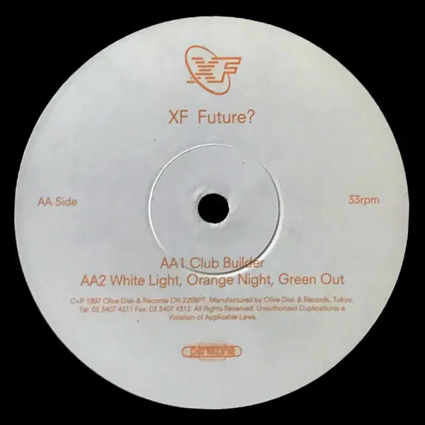 XF - Future?, Electronic, Hard House, 1997 - Paratone, Japan, Vinyl 1x 12", Single