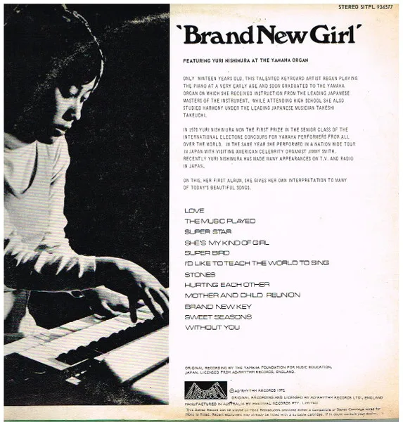 Album cover for Brand New Girl by Yuri Nishimura