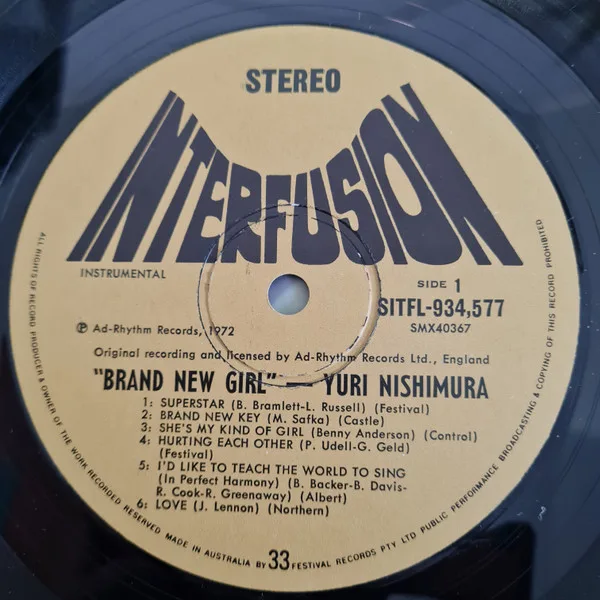 Album cover for Brand New Girl by Yuri Nishimura