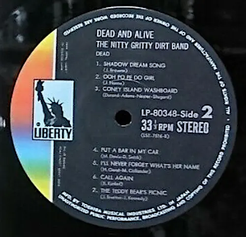 Nitty Gritty Dirt Band - Dead And Alive! - 1972 -Country Rock -Liberty -Vinyl 1x LP, Compilation