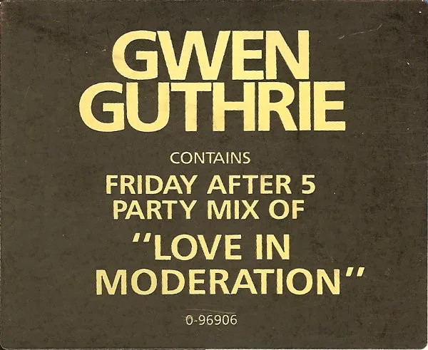 Album cover for Love In Moderation by Gwen Guthrie
