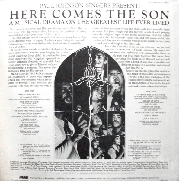 Paul Johnson Singers - Here Comes The Son, Folk, World, & Country, Funk / Soul, Gospel, Religious, 1974 - Word, US, Vinyl 1x 