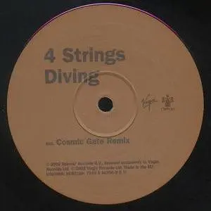 4 Strings - Diving, Electronic, Progressive Trance, Trance, 2002 - Nebula, Virgin, UK, Vinyl 1x 12" Brown Labels / Black Text