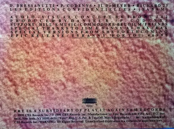 Front 242 - Tragedy >For You<, Electronic, EBM, 1990 - Epic, US, Vinyl 1x 12", 33 ⅓ RPM, Single