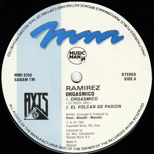 Album cover for Orgasmico by Ramirez