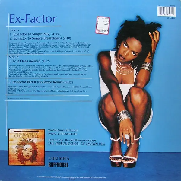 Lauryn Hill - Ex-Factor, Funk / Soul, Hip Hop, Contemporary R&B, Neo Soul, 1998 - Columbia, Ruffhouse Records, Europe, Vinyl 