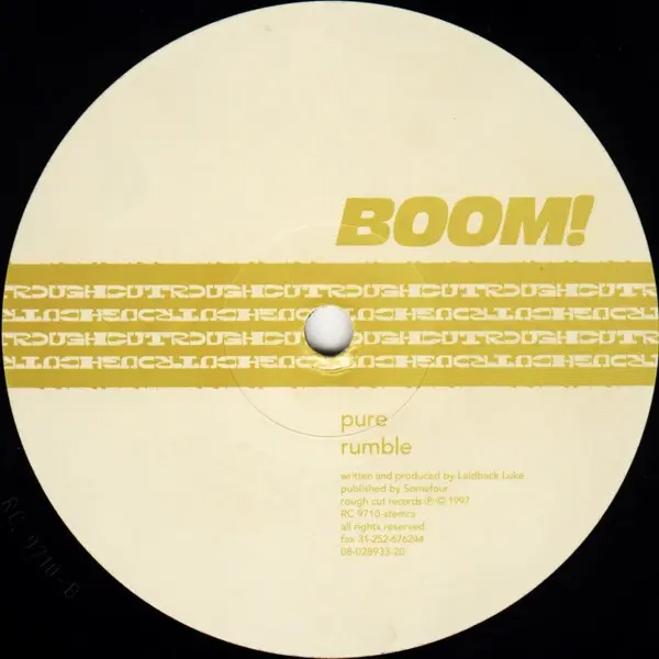 Boom! (2) - Chase, Electronic, Techno, 1997 - Rough Cut Records, Netherlands, Vinyl 1x 12", 33 ⅓ RPM