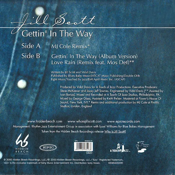 Album cover for Gettin' In The Way by Jill Scott