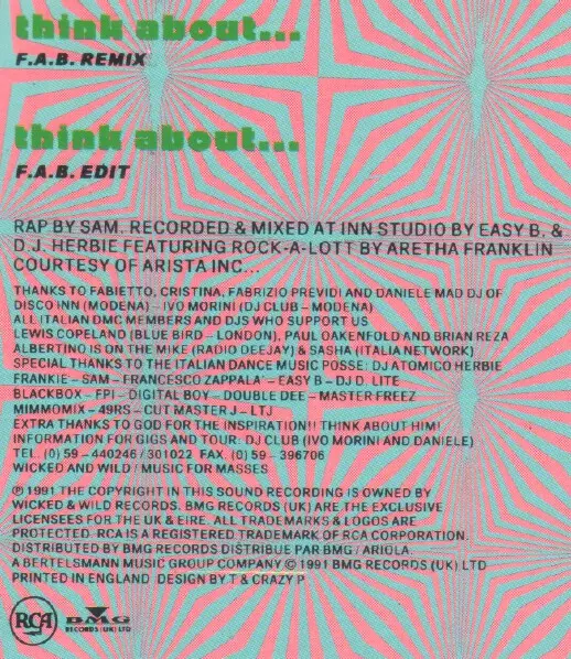 DJ H. Feat. Stefy - Think About.. (Remix), Electronic, Italo House, 1991 - RCA, UK, Vinyl 1x 12", 45 RPM, Stereo