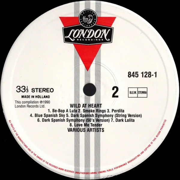 Album cover for David Lynch's Wild At Heart (Original Motion Picture Soundtrack) by Various