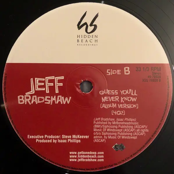 Jeff Bradshaw - Slide, Electronic, Downtempo, Future Jazz, 2003 - Hidden Beach Recordings, US, Vinyl 1x 12", 33 ⅓ RPM