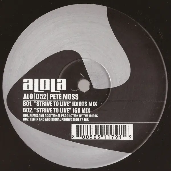 Pete Moss - Strive To Live, Electronic, Progressive House, Tech House, 2003 - Alola, UK, Vinyl 1x 12"