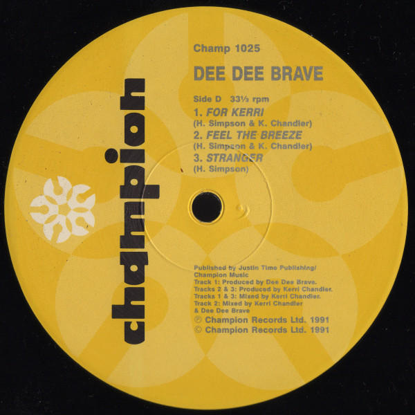 Dee Dee Brave - Album, Electronic, Funk / Soul, Deep House, Garage House, House, Soul, 1991 - Champion, UK, Vinyl 2x LP, Albu