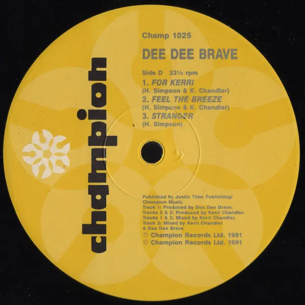 Dee Dee Brave - Album, Electronic, Funk / Soul, Deep House, Garage House, House, Soul, 1991 - Champion, UK, Vinyl 2x LP, Albu