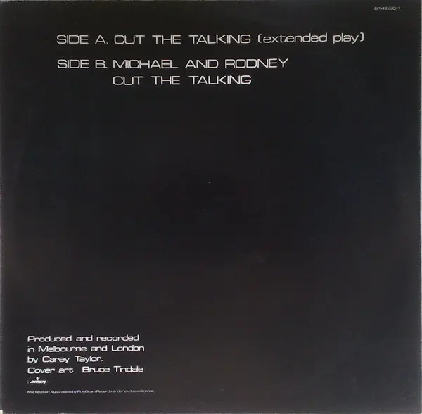 Dugites, The - Cut The Talking (12" Extended Remix), Electronic, Pop, New Wave, Synth-pop, Vocal, 1983 - Mercury, Australasia