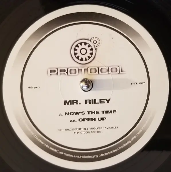 Mr. Riley - Now's The Time / Open Up, Electronic, Drum n Bass, 1998 - Protocol, UK, Vinyl 1x 12", 45 RPM