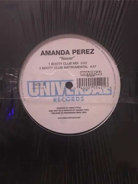Amanda Perez - Never, Hip Hop, 2001 - Universal Records, US, Vinyl 1x 12"