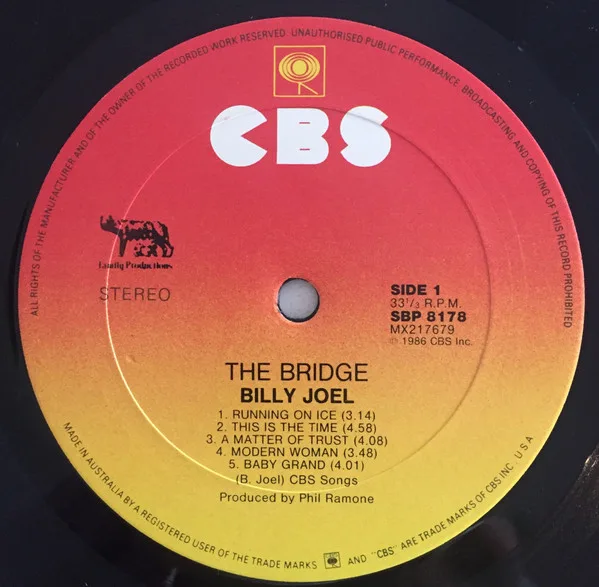 Album cover for The Bridge by Billy Joel